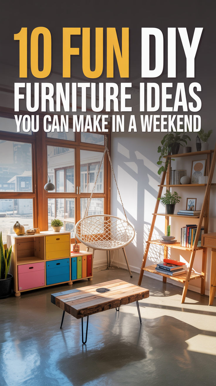 10 Fun DIY Furniture Ideas You Can Make in a Weekend