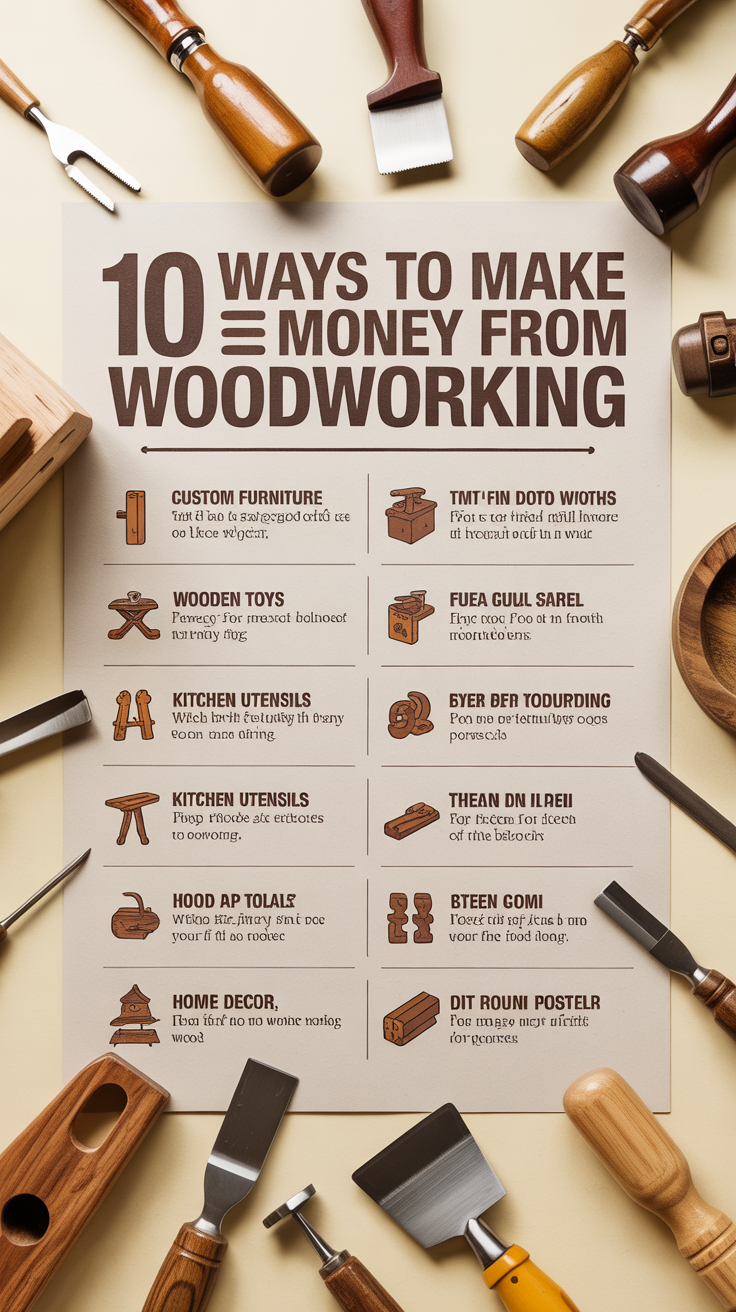 10 Ways To Make Money From Woodworking