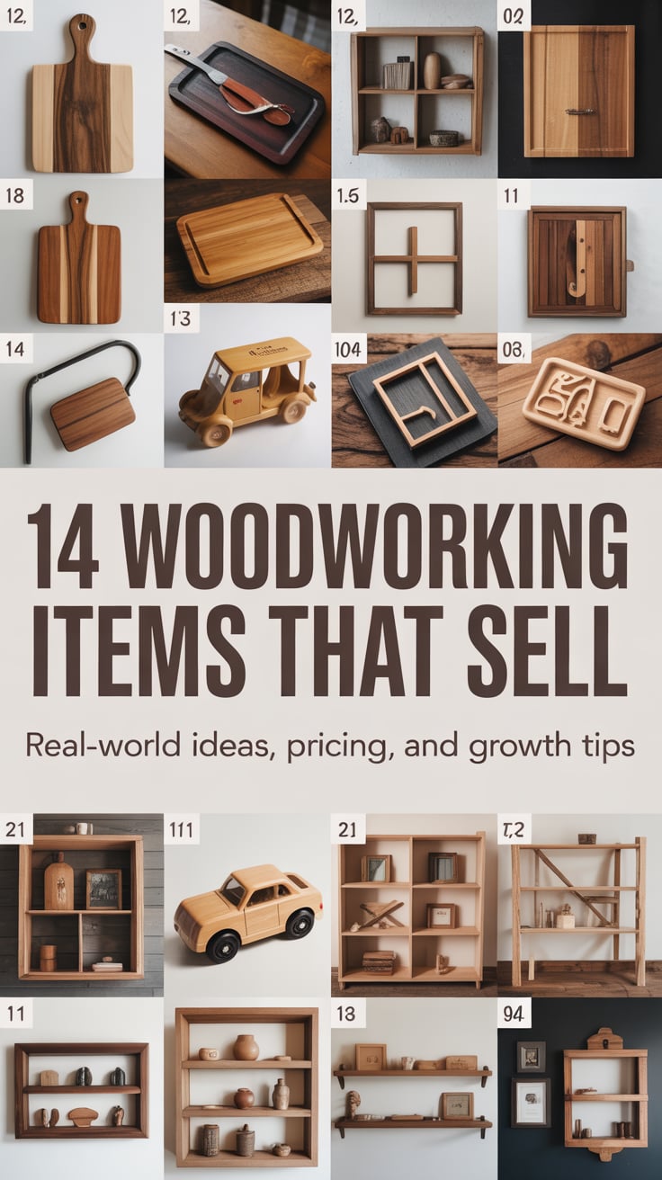 14 Woodworking Items that Sell: Real-World Ideas, Pricing, and Growth Tips